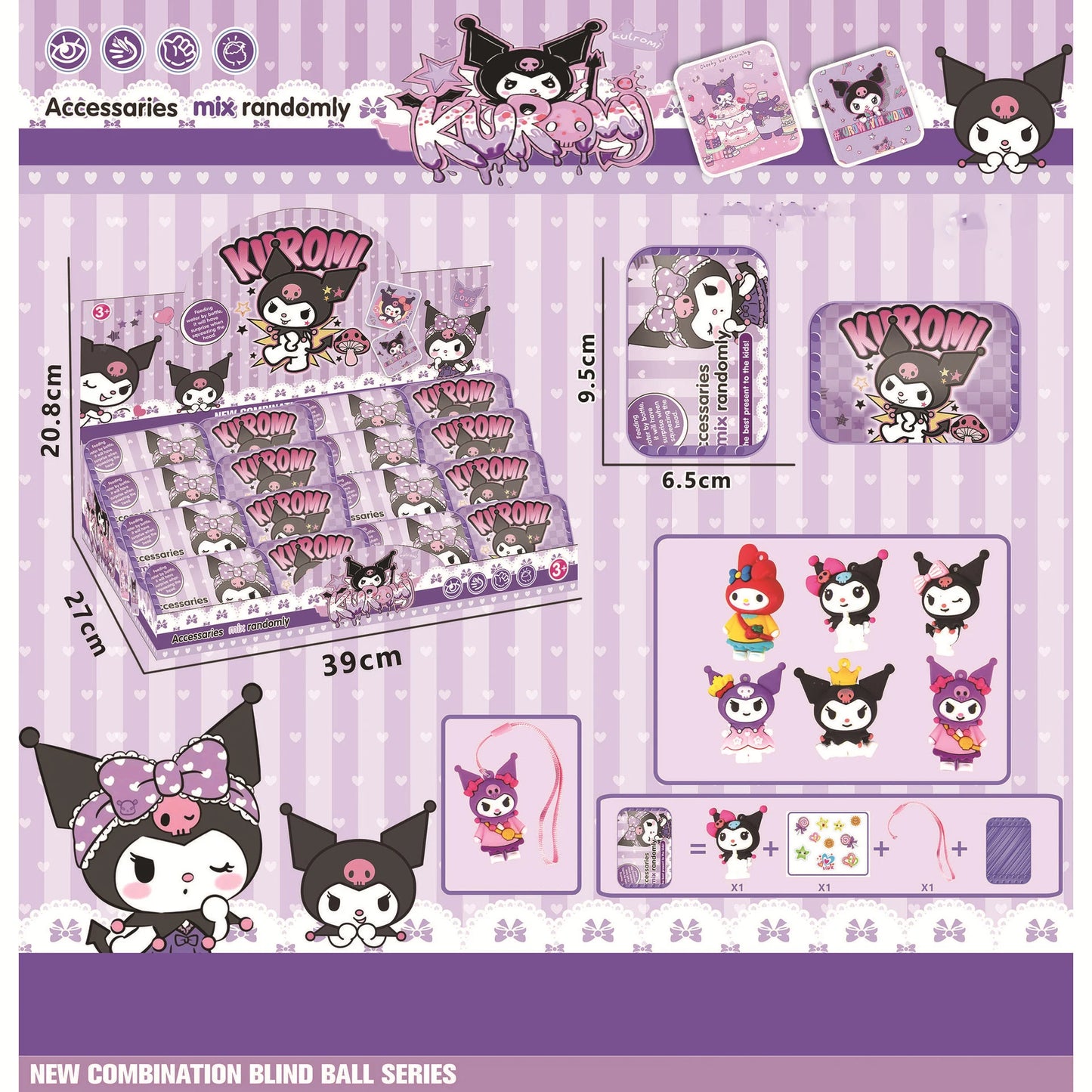 Kuromi Miniature Jar Pendant β Cute Collectible Accessory