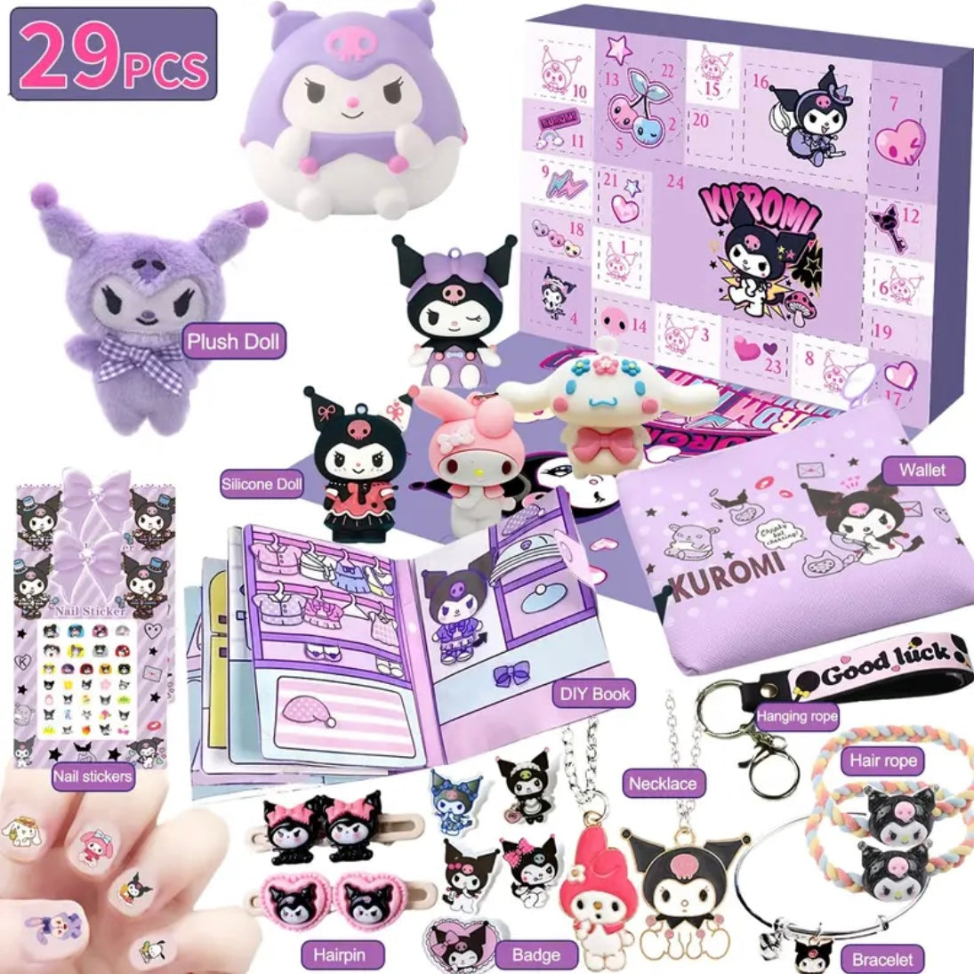 Sanrio Advent Calendar β Kuromi, Cinnamoroll, My Melody & Hello Kitty Surprise Box